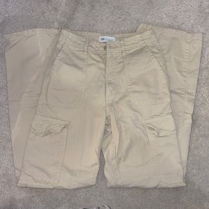 Zara Cream Cargo Pants